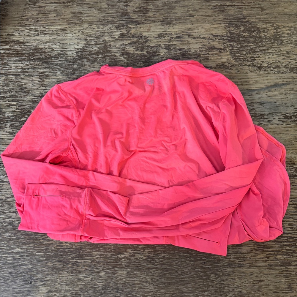 Athleta Bright Coral Long Sleeve Tee - Picture 6 of 7